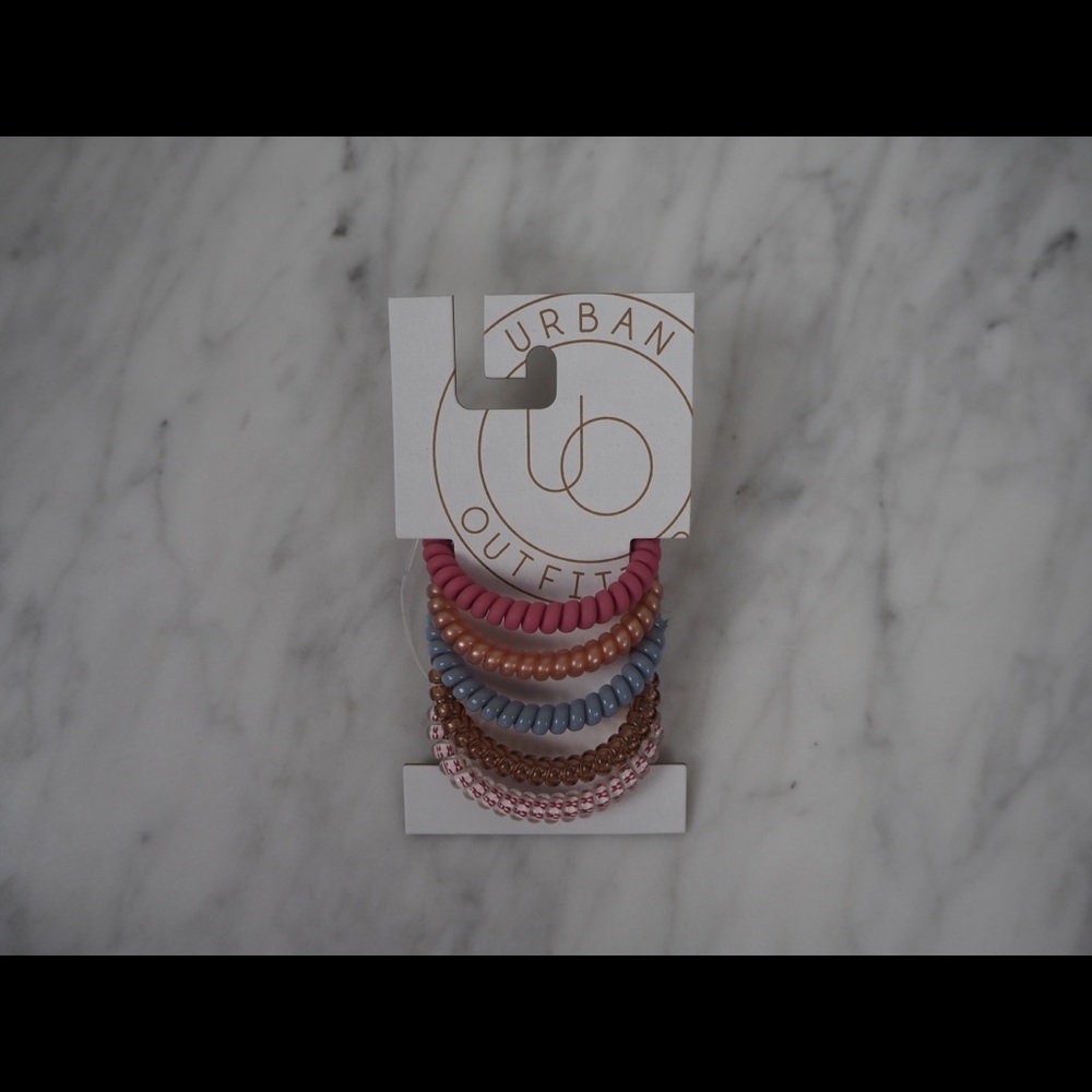 Urban Outfitters Slim Telephone Cord Hair Tie Set
